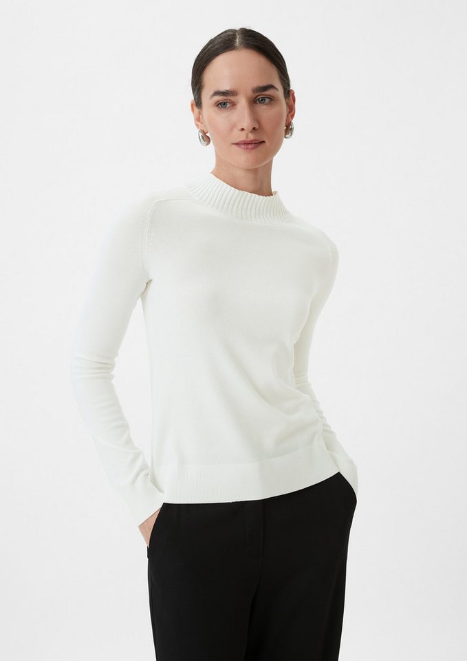 comma Longpullover Strickpullover Strickpullover aus Viskosemix von comma