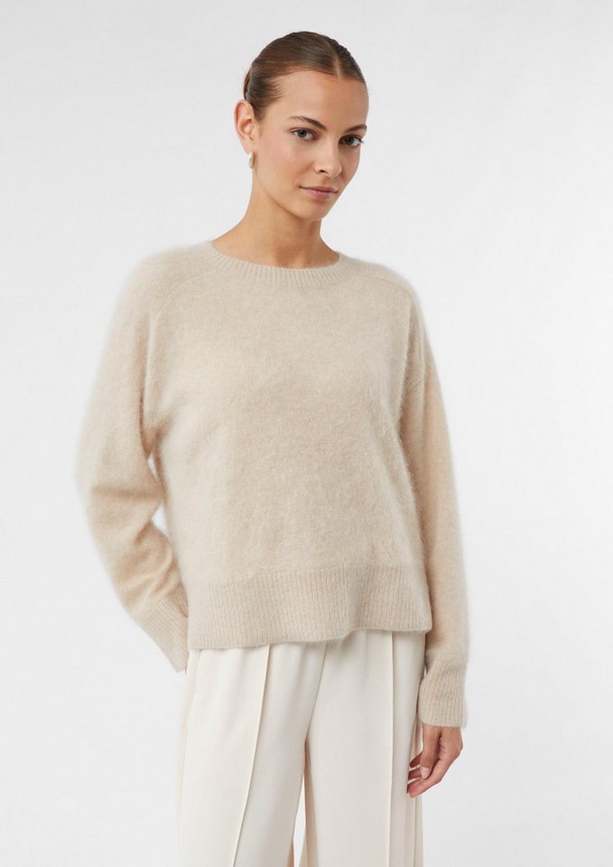 comma Longpullover Strickpullover Strickpullover aus reinem Kaschmir (1-tlg) von comma