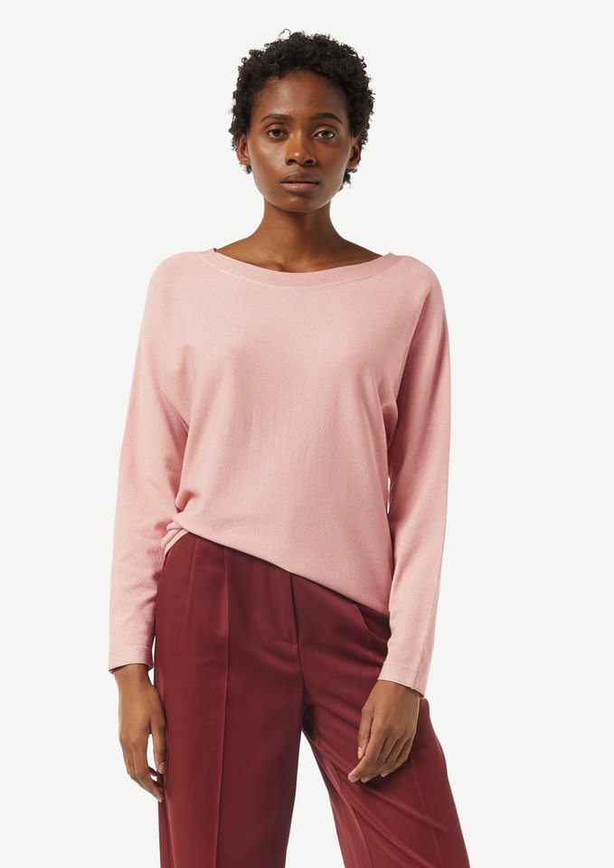 comma Longpullover Strickpullover Strickpullover mit Glitzergarn von comma