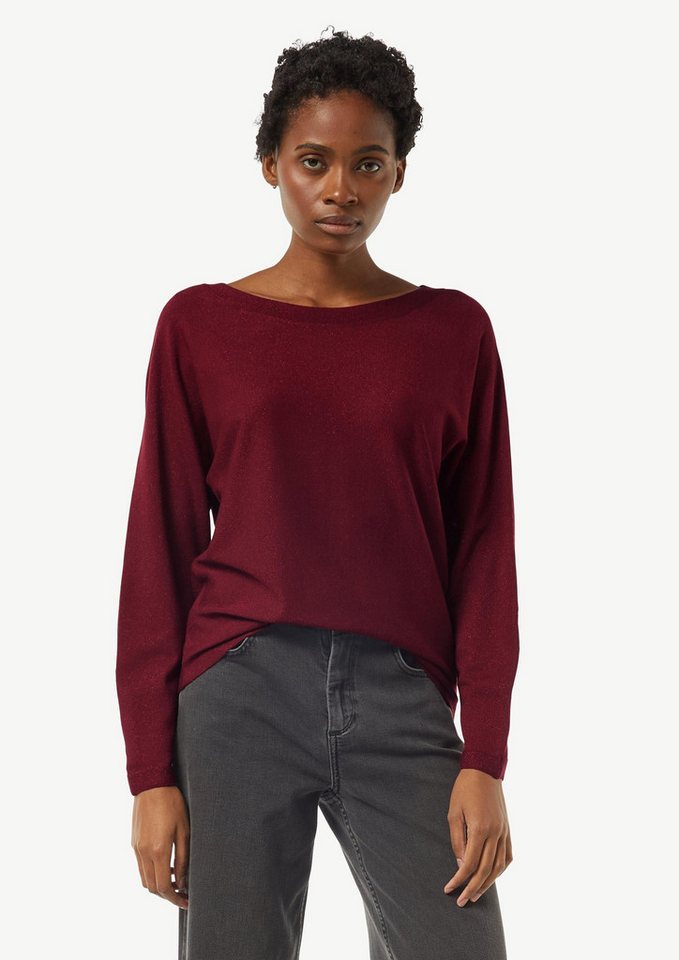 comma Longpullover Strickpullover Strickpullover mit Glitzergarn von comma