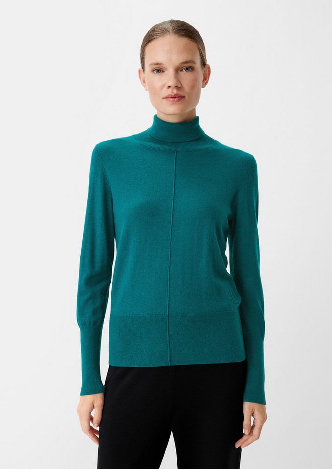 comma Longpullover Strickpullover Strickpullover mit Rippmuster von comma