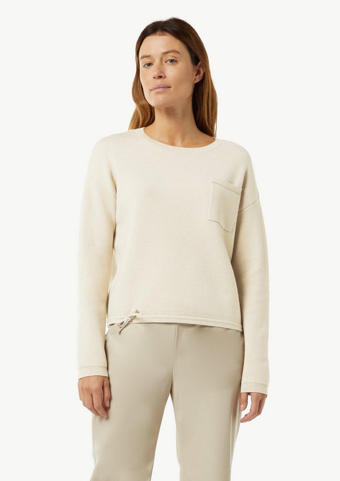 comma Longpullover Strickpullover Strickpullover mit Schmuckdetail und Glitzergarn von comma