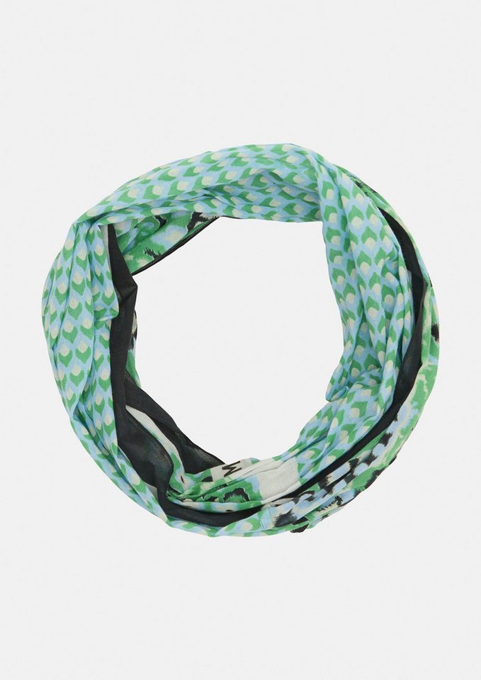 comma Loop Tuch, Feiner Loop-Schal aus Baumwolle mit Print von comma