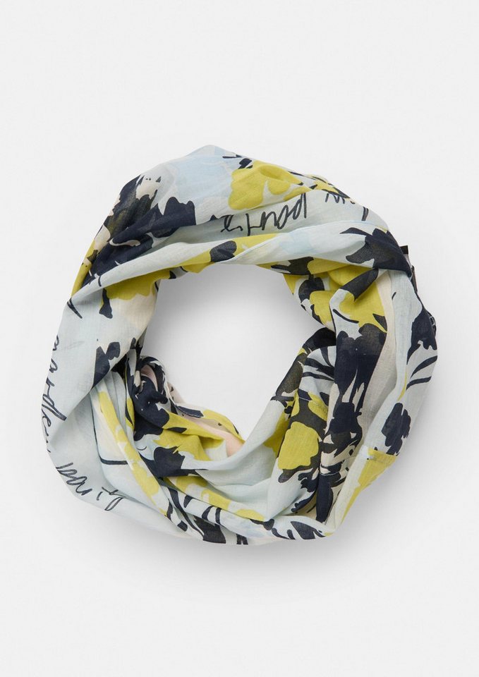 comma Loop Tuch Floral gemusterter Loop-Schal aus Baumwolle, (1-St) von comma