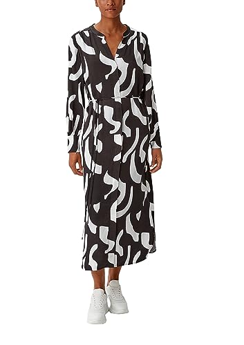 comma Damen 2138391 Kleid, 99B0 schwarz, 38 von comma