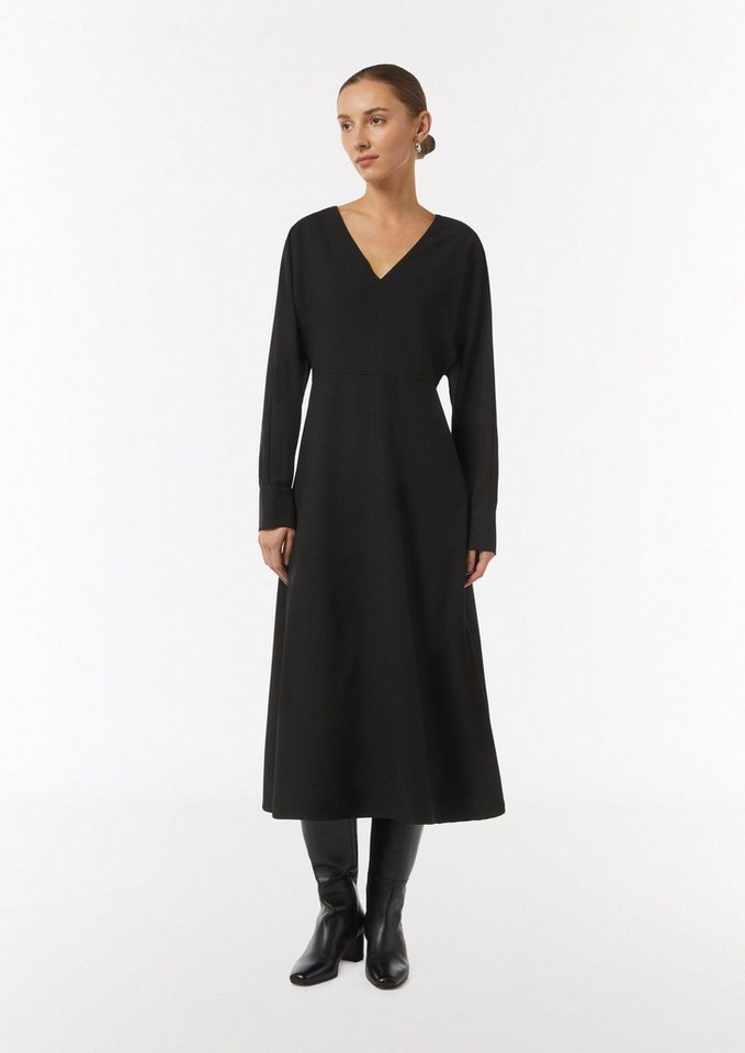 comma Maxikleid Kleid Fließendes Crepe-Kleid mit Fledermausarm (1-tlg) von comma
