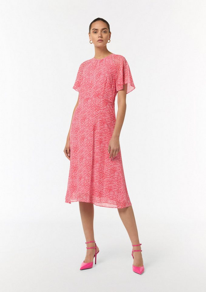 comma Maxikleid Kleid Midikleid aus Chiffon von comma