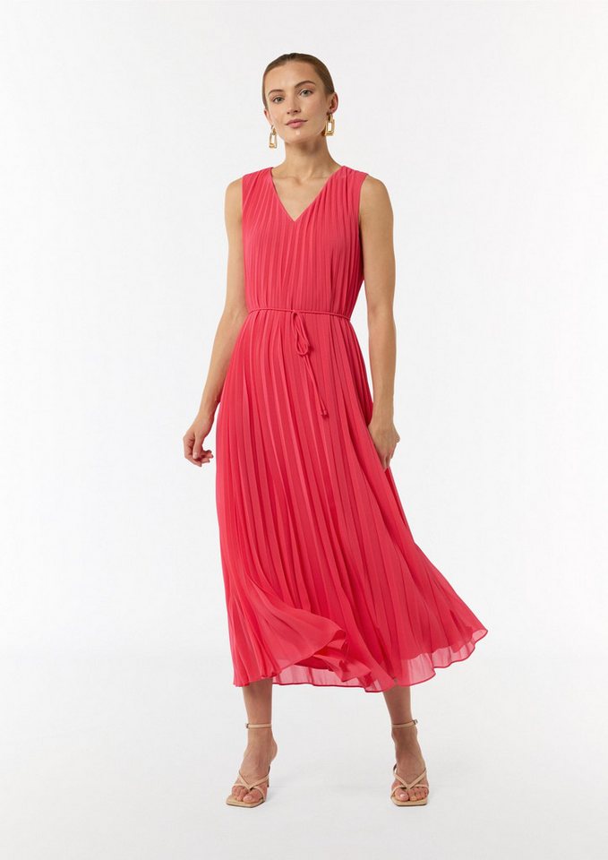 comma Maxikleid Kleid Midikleid mit Plisseefalten von comma