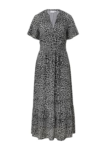 comma Maxikleid aus Strukturiertem Chiffon schwarz 44 von comma