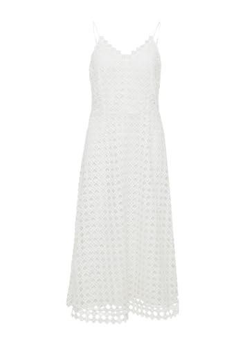 comma Midi-Kleid aus Spitze mit blickdichtem Futter weiß 44 von comma