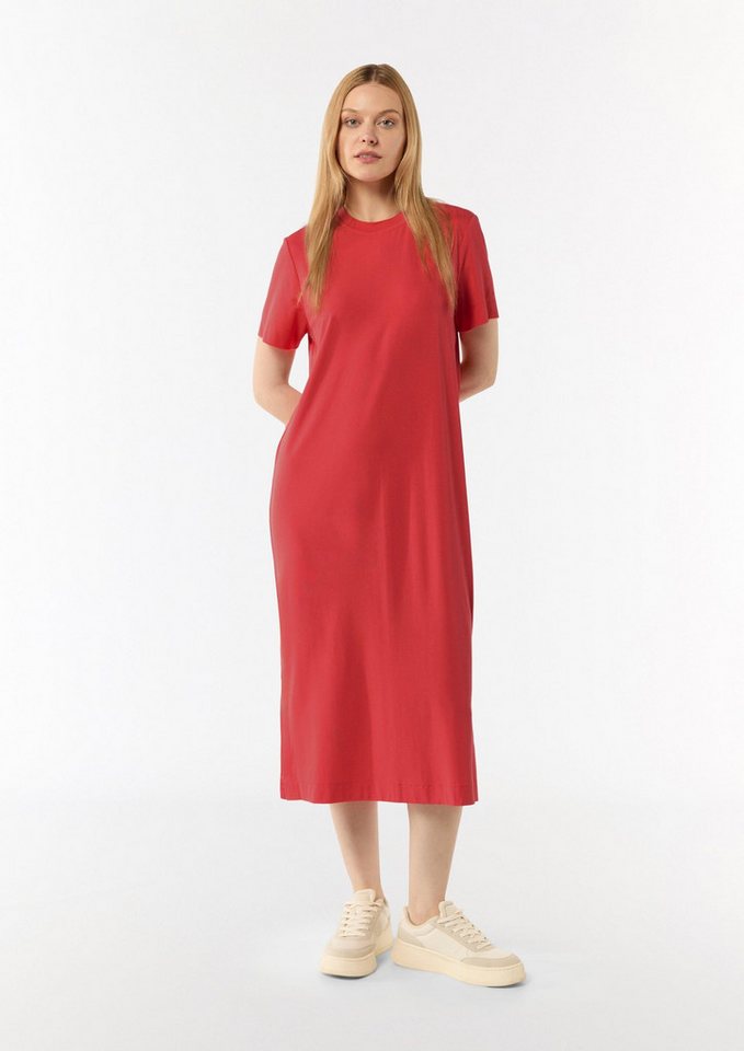 comma Midikleid Kleid Kleid mit Rundhalsausschnitt von comma