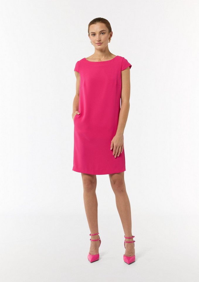 comma Midikleid Kleid Kurzes Kleid aus Crêpe von comma