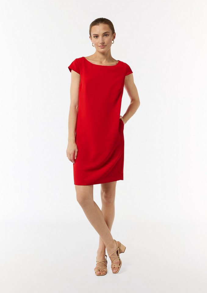 comma Midikleid Kleid Kurzes Kleid aus Crêpe von comma