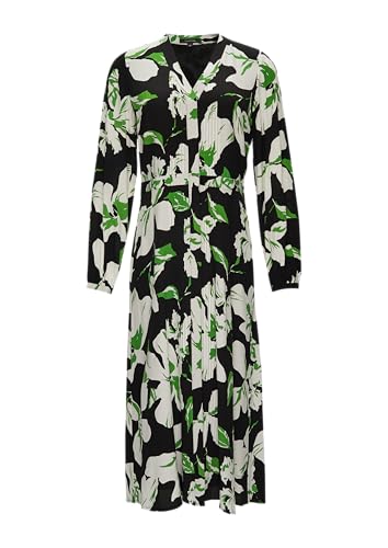 comma Midikleid aus Crêpe mit verdeckter Knopfleiste schwarz 42 von comma