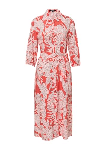 comma Midikleid aus Viskose mit All-Over-Print und 3/4-Ärmeln pink 42 von comma