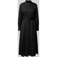 comma Midikleid mit Taillengürtel in Black, Größe 44 von comma