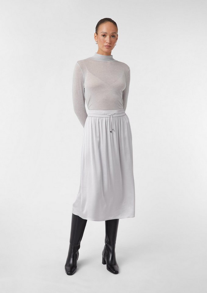 comma Midirock Rock Midirock aus Satin mit Elastikbund und Bindeband von comma