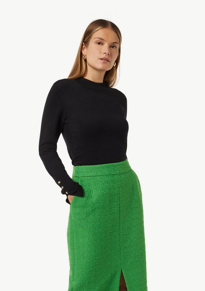 comma Midirock Rock Midi-Rock aus Bouclé mit Eingrifftaschen von comma