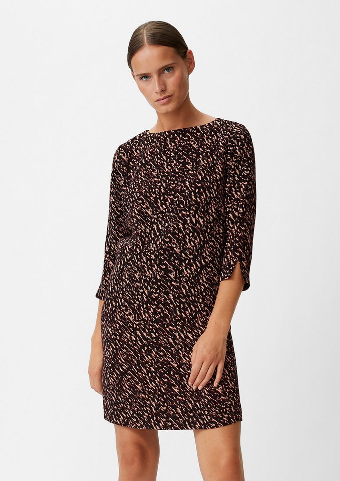 comma Minikleid Kleid Crêpe-Kleid mit Allover-Print von comma