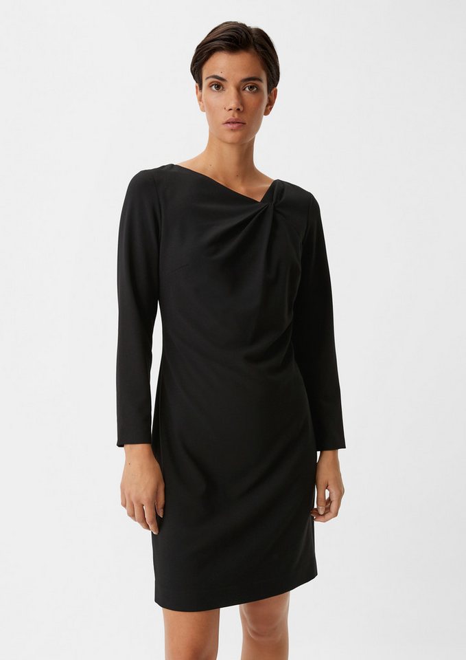 comma Minikleid Kleid Crêpe-Kleid mit Knotendetail comma Minikleid Kleid Crêpe-Kleid mit Knotendetail von comma