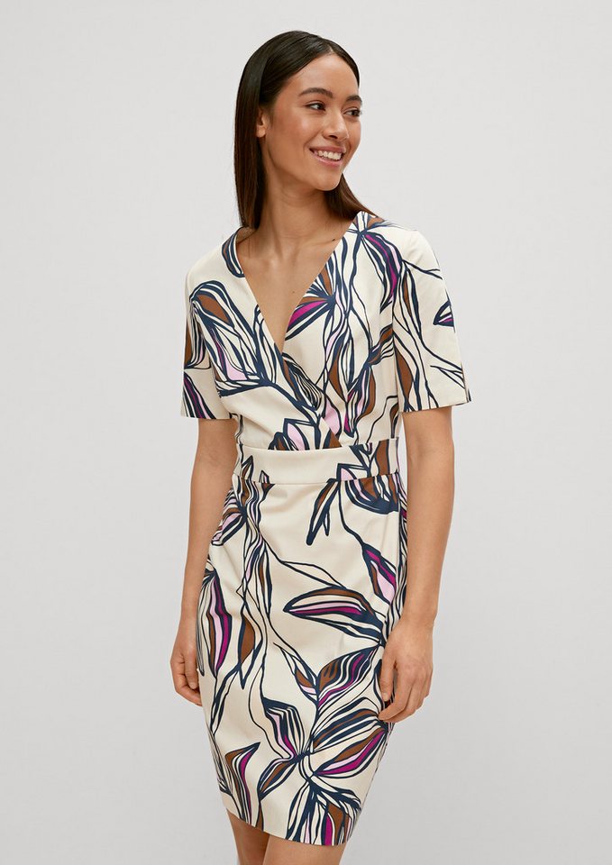 comma Minikleid Kleid Etuikleid mit floralem Muster von comma