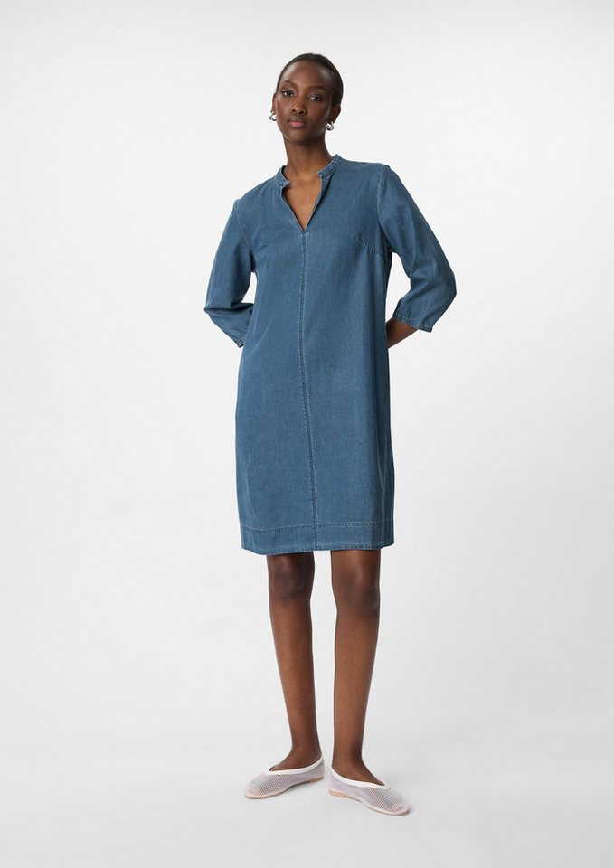 comma Minikleid Kleid Jeanskleid mit Eingrifftaschen aus fließendem Lyocellmix von comma