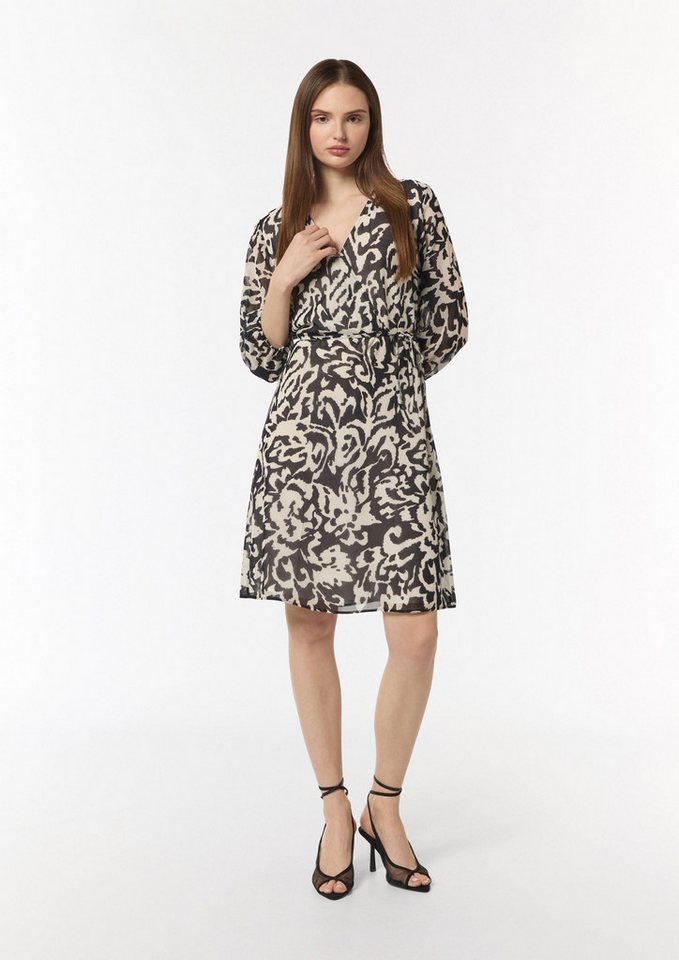 comma Minikleid Kleid Kurzes Chiffon-Kleid von comma