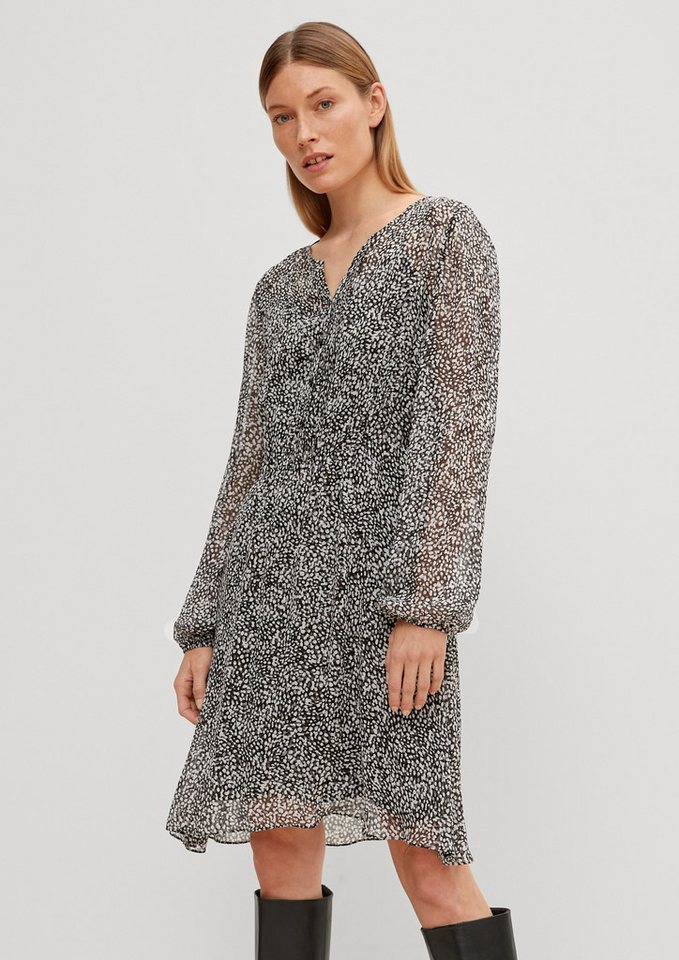 comma Minikleid Kleid Midikleid aus Viskose von comma