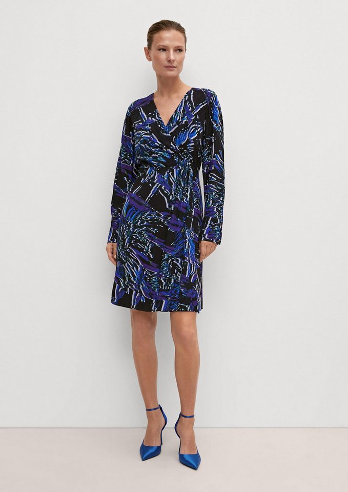 comma Minikleid Kleid Midikleid mit Allover-Muster (1-tlg) von comma