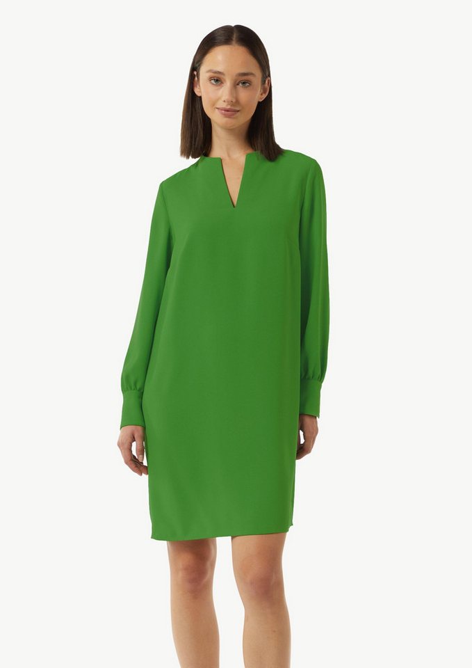 comma Minikleid Kleid Minikleid aus Crêpe mit Tunika-Ausschnitt von comma