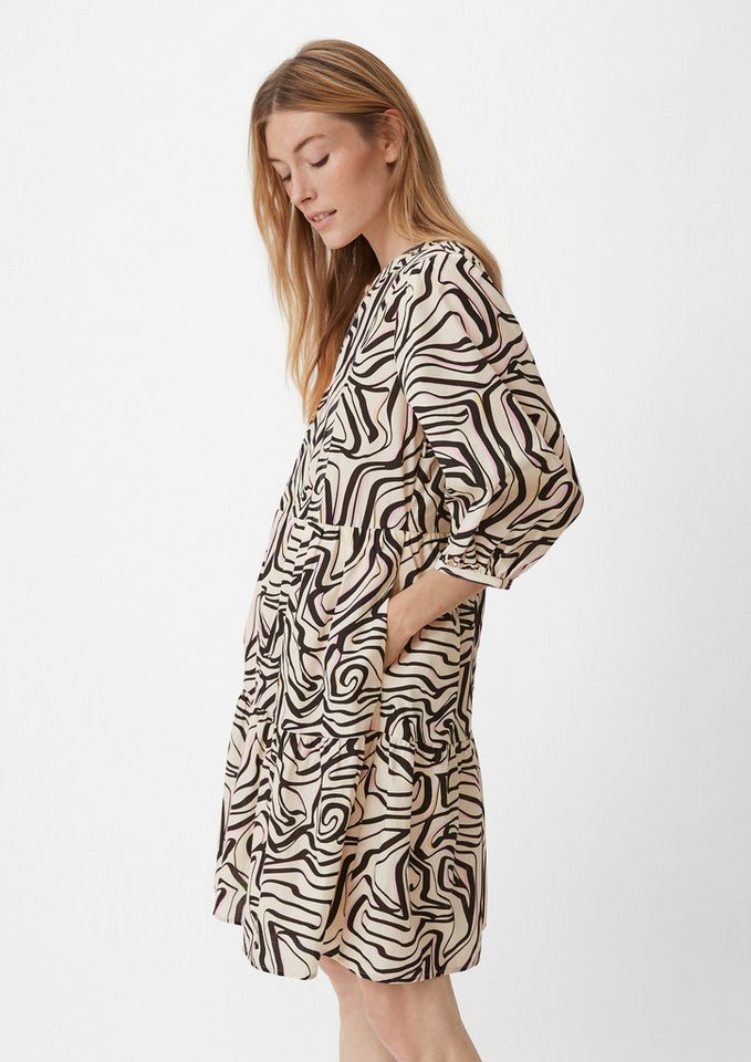 comma Minikleid Kleid Stufenkleid mit Taschen von comma