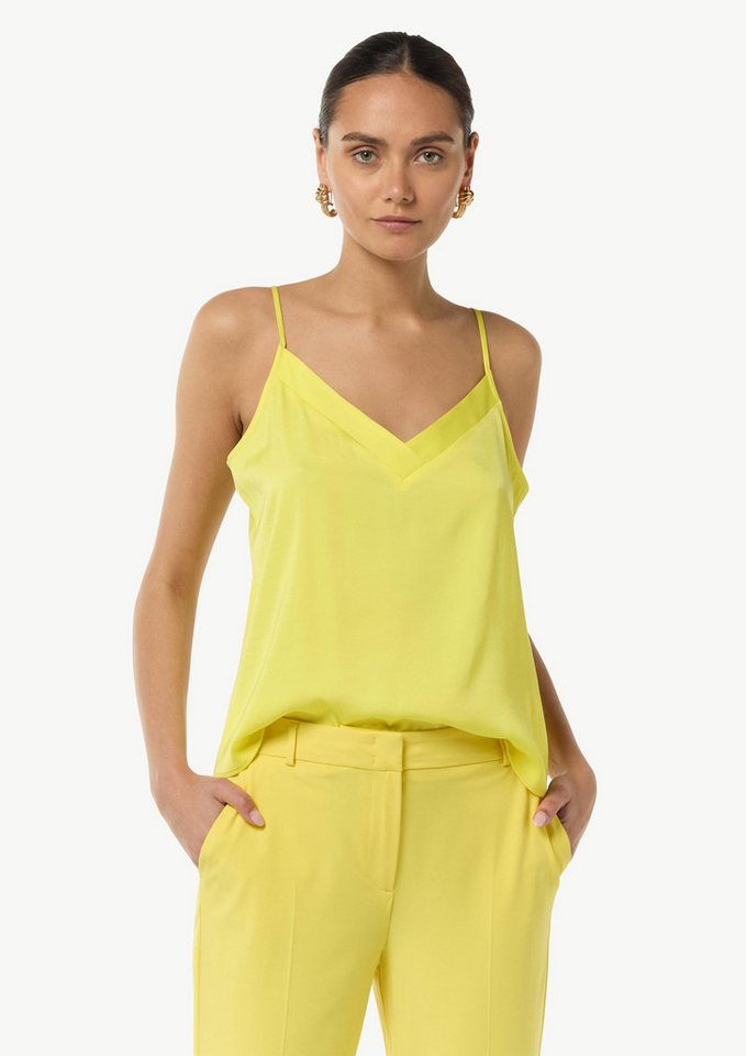 comma Muskelshirt Bluse Spaghetti-Träger-Top aus Satin von comma