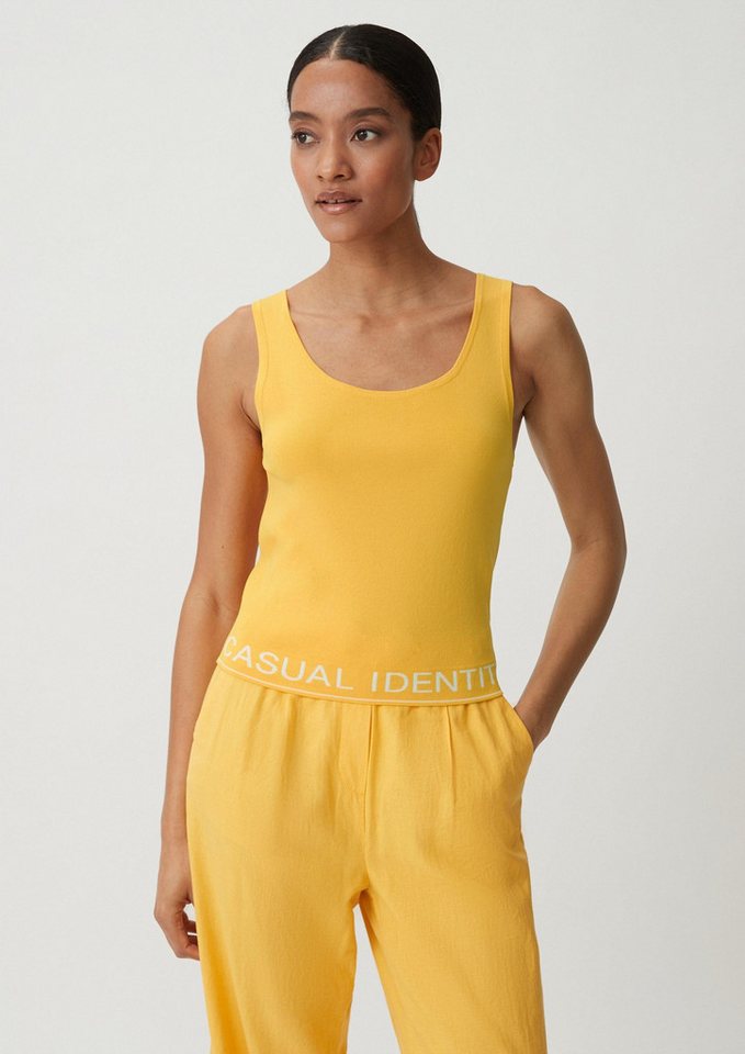 comma Muskelshirt Strickpullunder Stricktop aus Viskosemix von comma