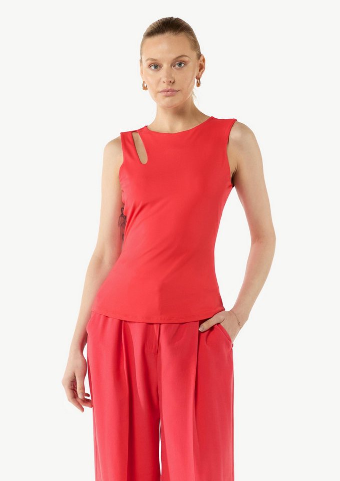 comma Muskelshirt T-Shirt Jersey-Top mit Cut-Out an der Schulterpartie von comma
