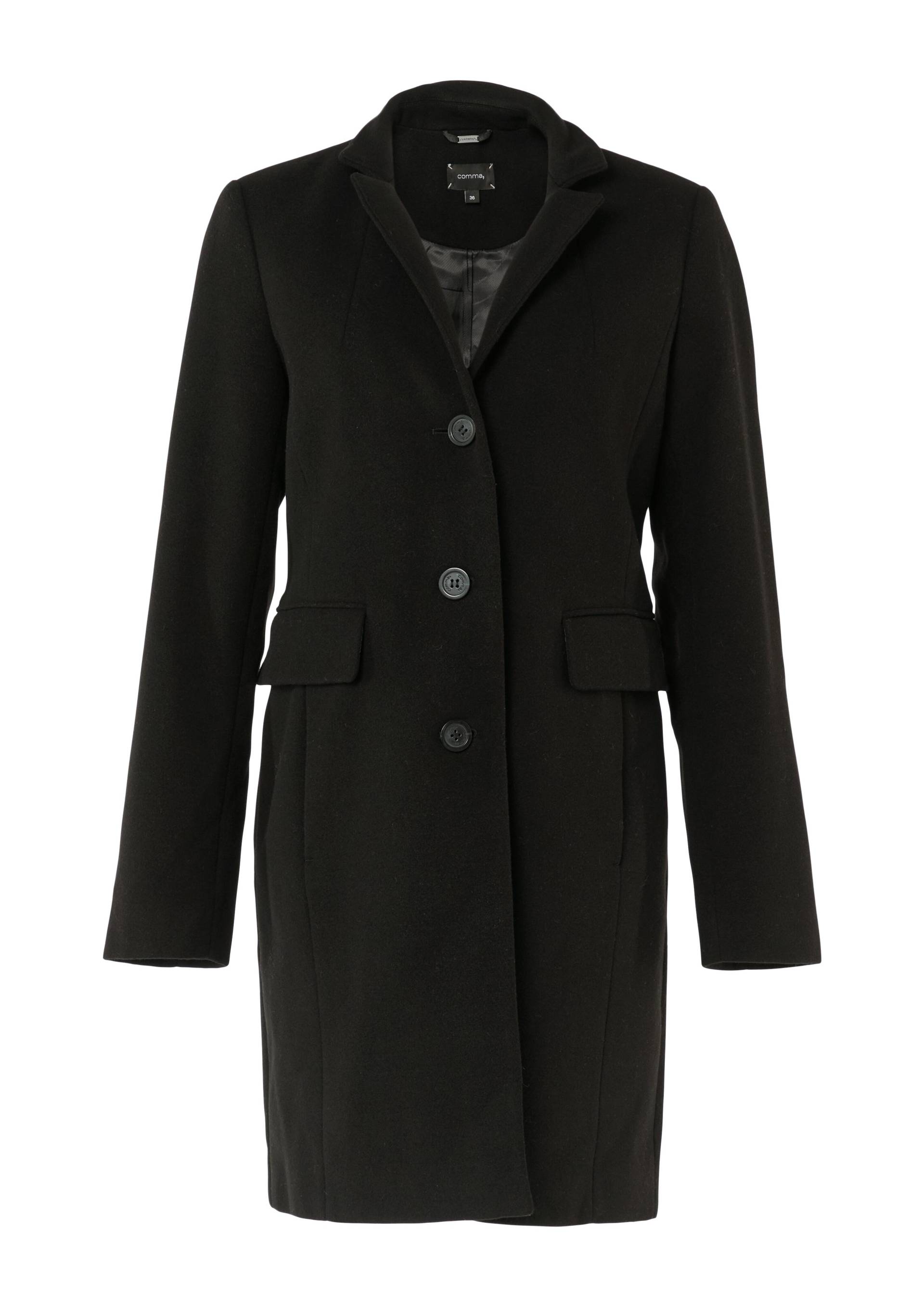 comma - Outdoor-Mantel schwarz - Gr. - 44 von comma