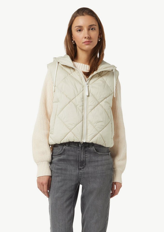 comma Outdoorjacke Outdoor-Weste Leichte Steppweste im Relaxed Fit mit Kapuze und Tunnelzug von comma