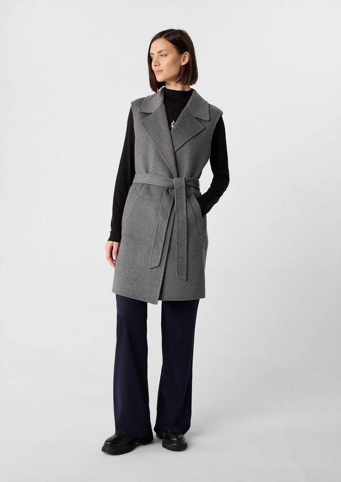 comma Outdoorjacke Outdoor-Weste Weste aus Wollmix mit Reverskragen von comma