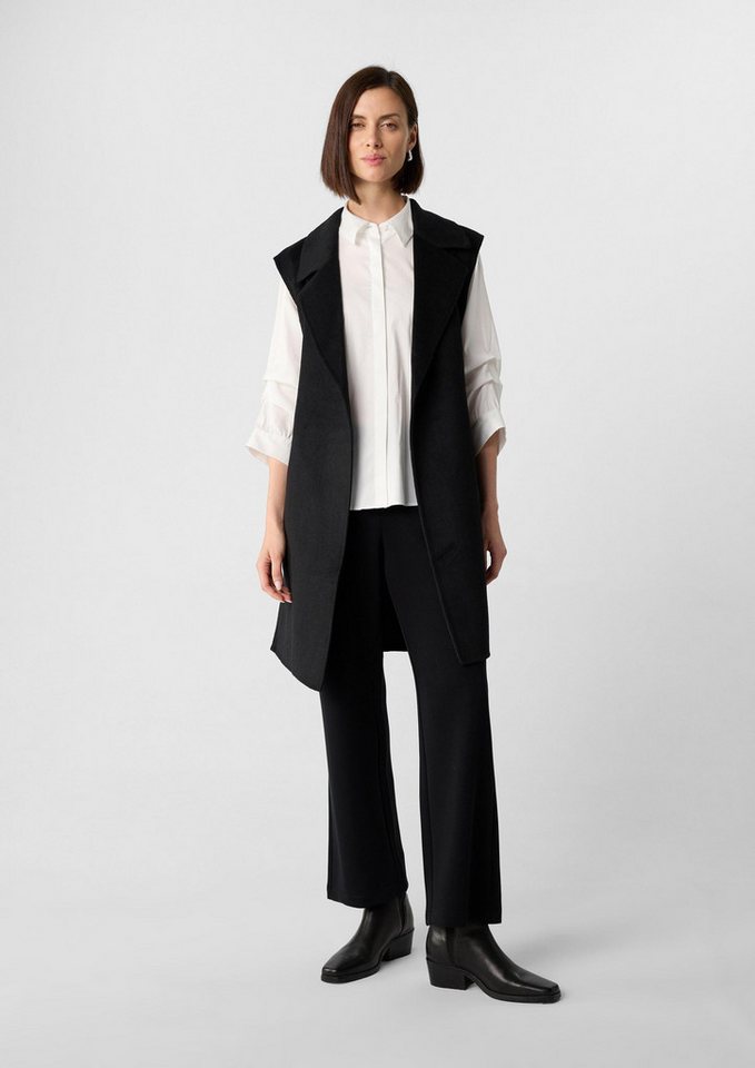 comma Outdoorjacke Outdoor-Weste Weste aus Wollmix mit Reverskragen von comma