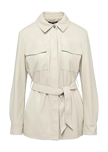 comma Overshirt mit Gürtel aus Fake Leather von comma