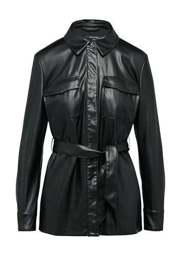comma Overshirt mit Gürtel aus Fake Leather von Comma