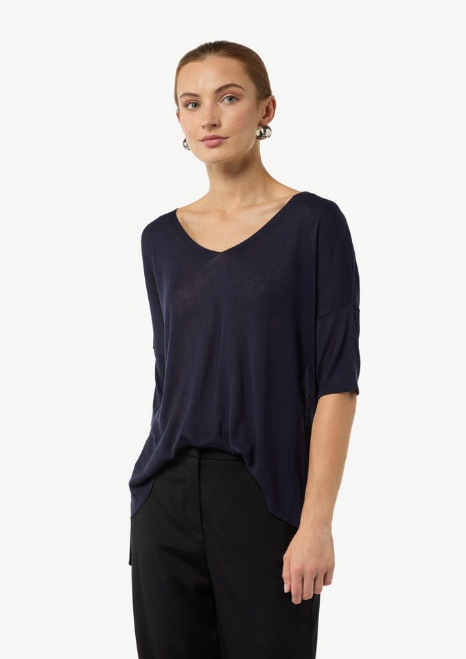 comma Poncho Accessories Feinstrick-Shirt aus Viskose von comma