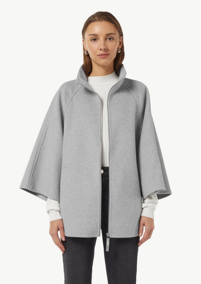 comma Poncho Outdoor-Umhang Wollmix-Cape im Loose Fit mit Raglan-Ärmeln von comma