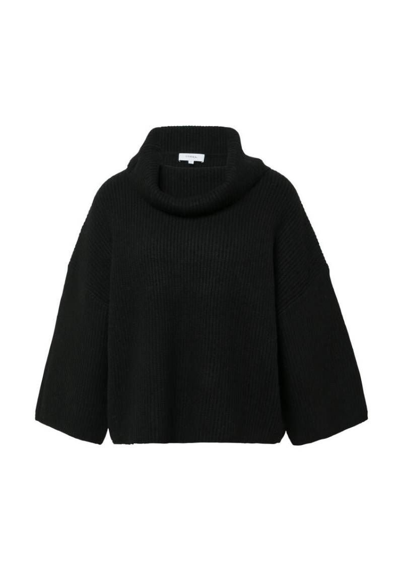 comma - Poncho-Pullover im Boxy Fit schwarz - Gr. - M von comma
