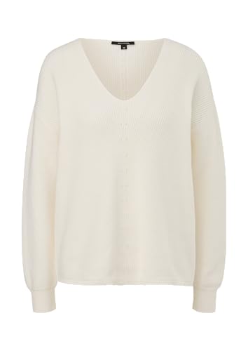 comma Pullover mit Rippstruktur und Strickmuster von comma