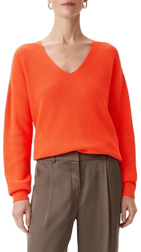 comma Pullover mit Rippstruktur und Strickmuster von comma