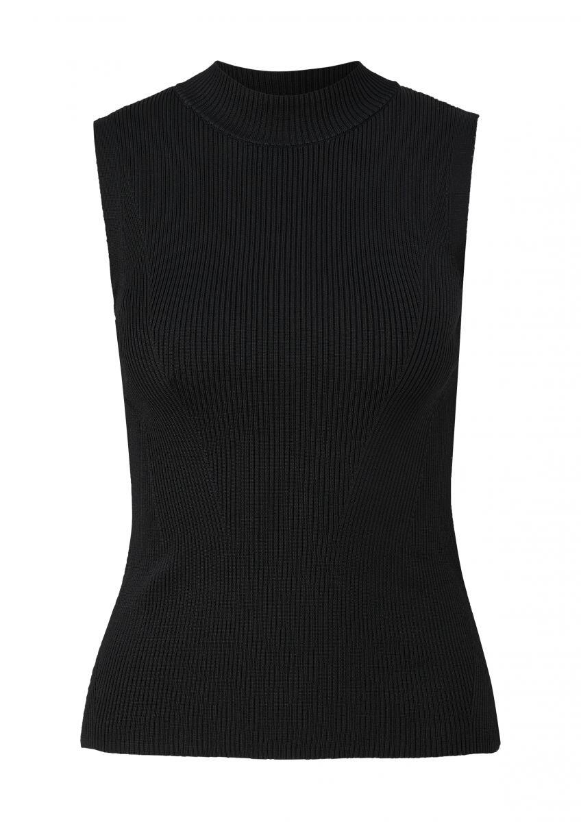 comma - Pullunder in Rippstruktur schwarz - Gr. - 34 von comma