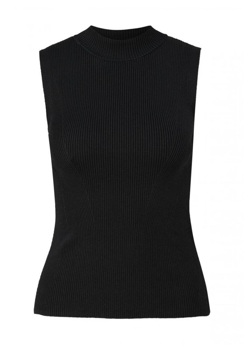 comma - Pullunder in Rippstruktur schwarz - Gr. - 34 von comma