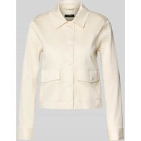 comma Regular Fit Blazer aus Baumwoll-Mix mit Pattentaschen in Beige, Größe 46 comma Regular Fit Blazer aus Baumwoll-Mix mit Pattentaschen in Beige, Größe 46 von comma
