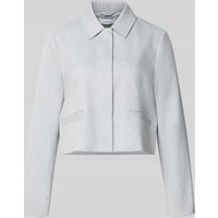 comma Regular Fit Blazer mit Paspeltaschen in Silber, Größe 40 von comma