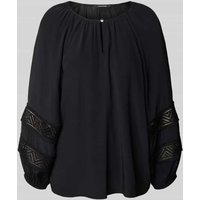 comma Regular Fit Bluse aus Viskose mit Spitze in Black, Größe 40 von comma
